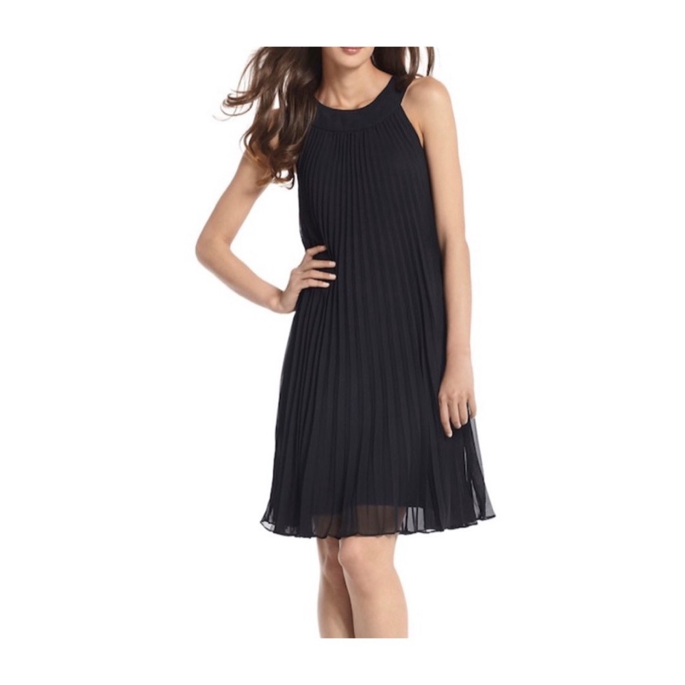 Black chiffon cocktail dress